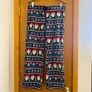 🟢 {3/$15} 🎄Christmas Ho Ho Ho Santa Pajama Pants - Size L
